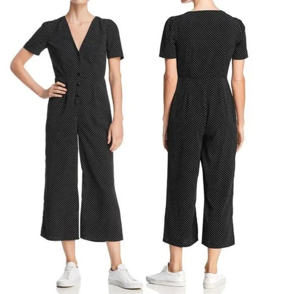 Sadie & Sage Cropped Wide-Leg Polka Dot Jumpsuit - Picture 9 of 9
